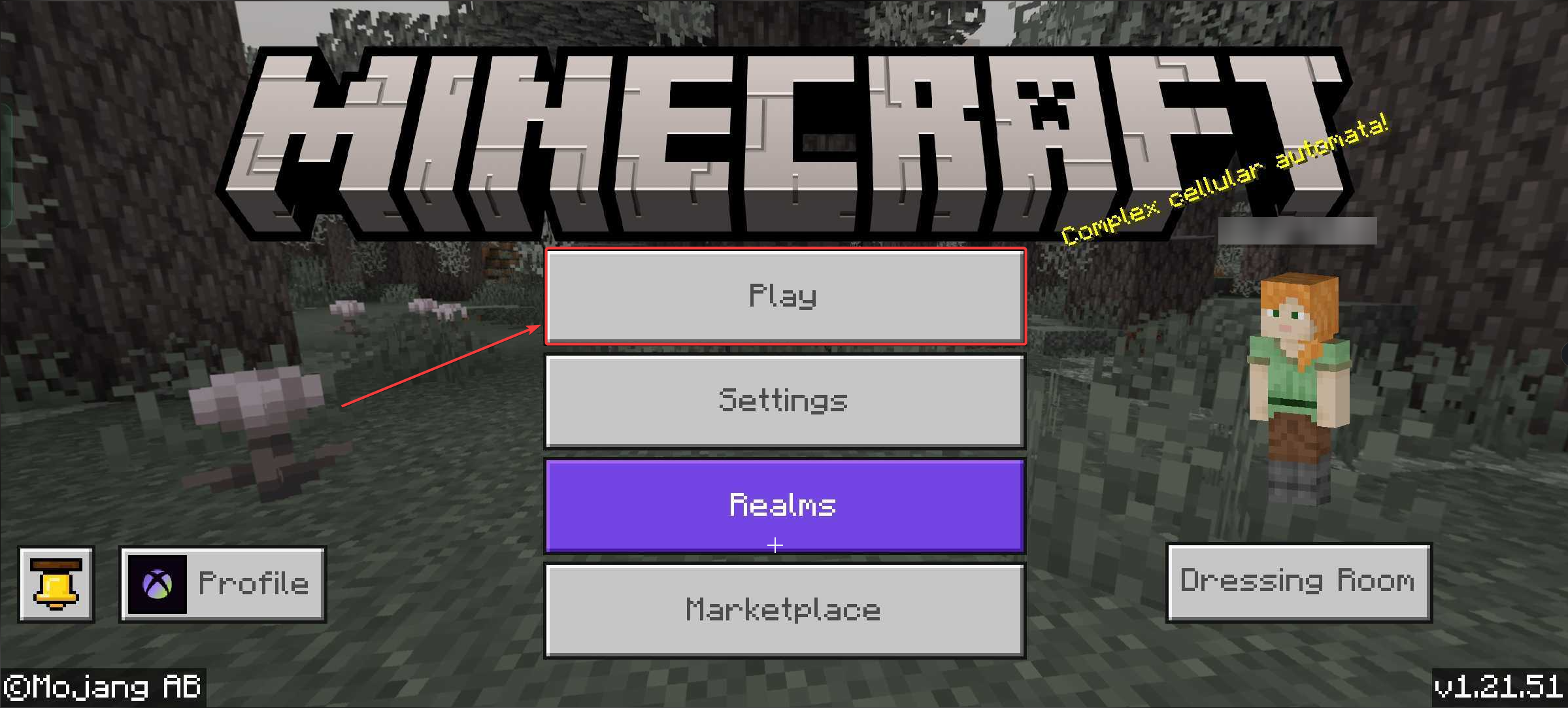 Bedrock BE mainmenu