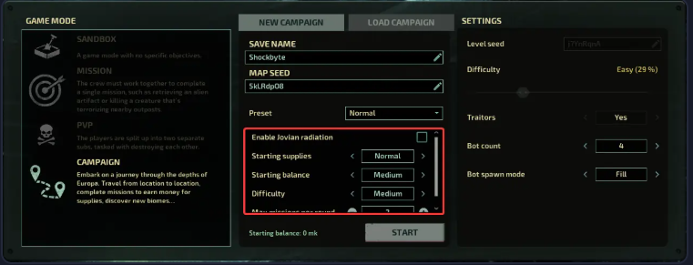 barotrauma-in-game-server-campaign-default-settings.png
