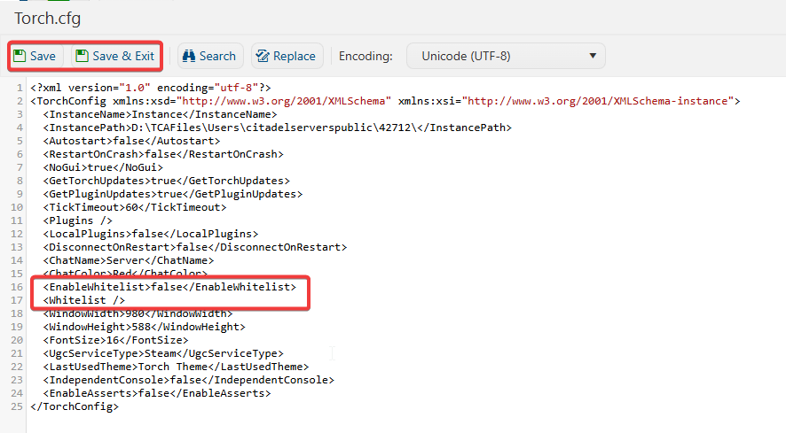 space-engineers-torch-configuration-text-editor-enabling-whitelisting.png