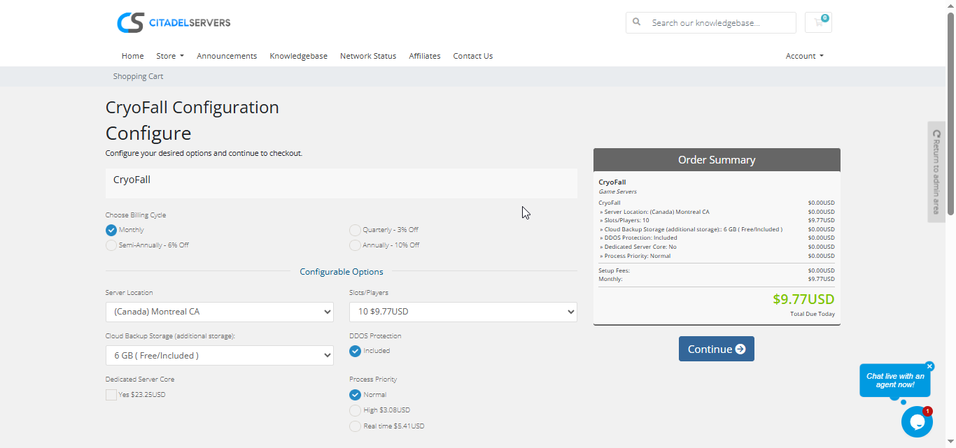 Cryofall Configuration