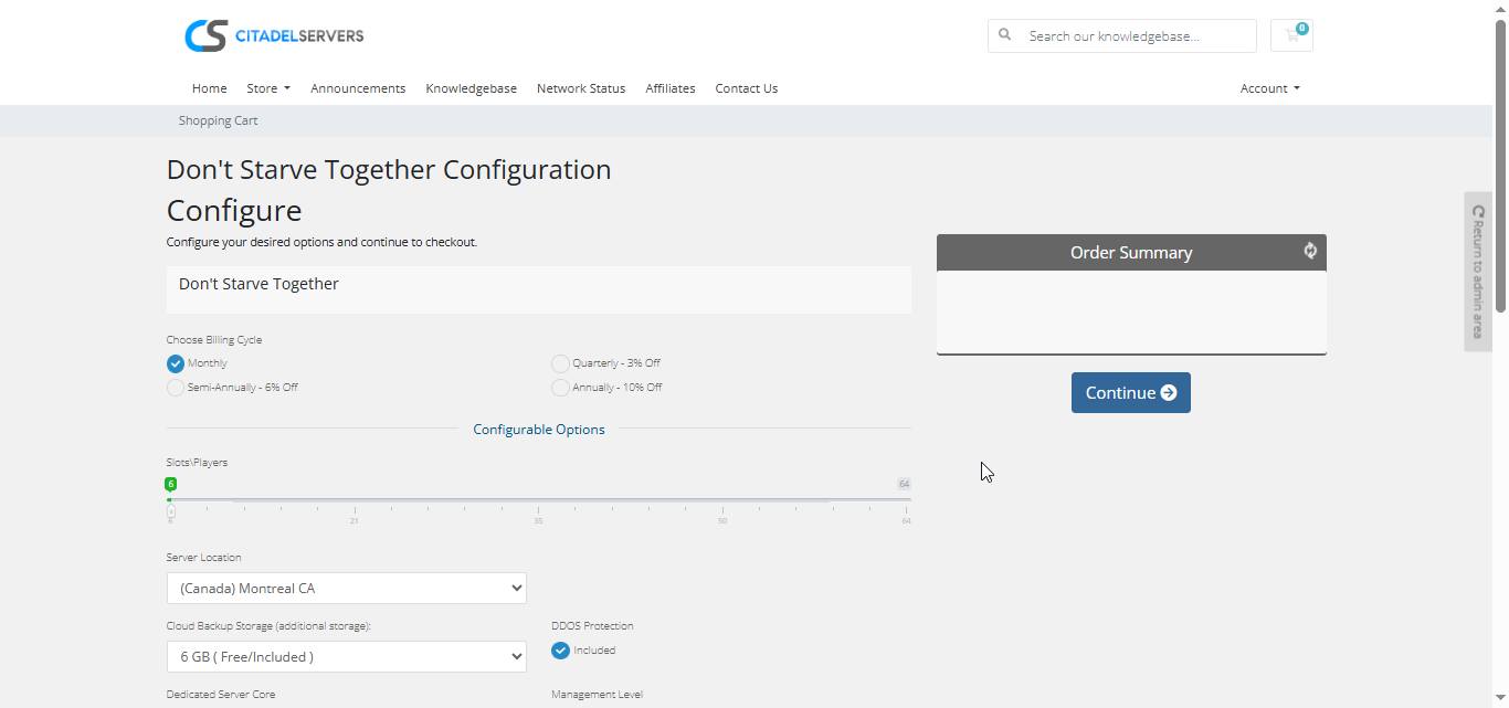 Dont Starve Together Configuration