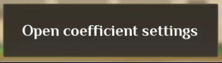 Open the Coefficient Settings