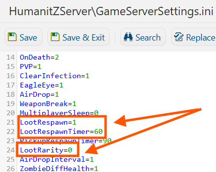 Loot Respawn Settings 2
