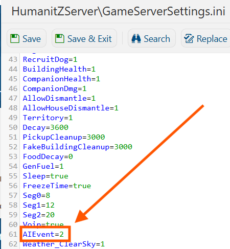 Disabling AI Event 1
