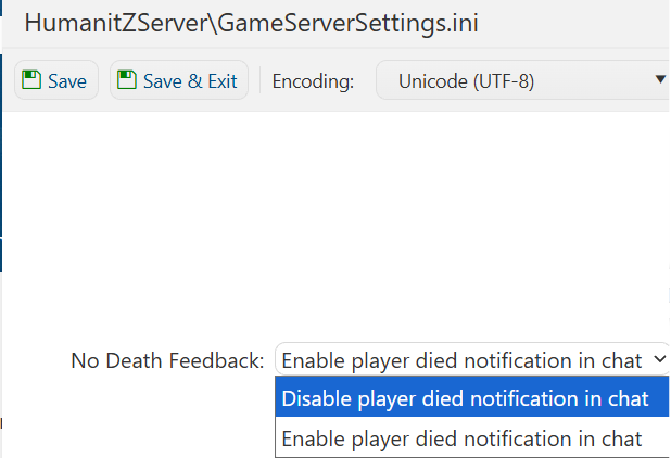 Disabling Death Notification 1