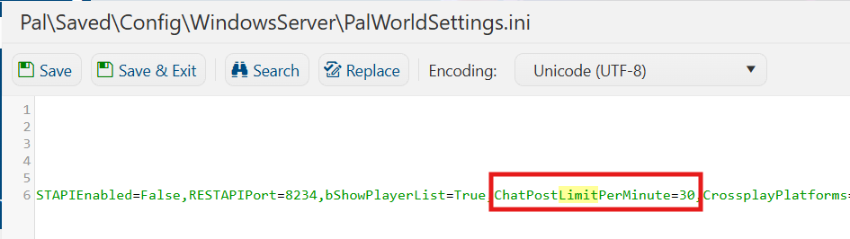 Adjusting Chat Limit 1
