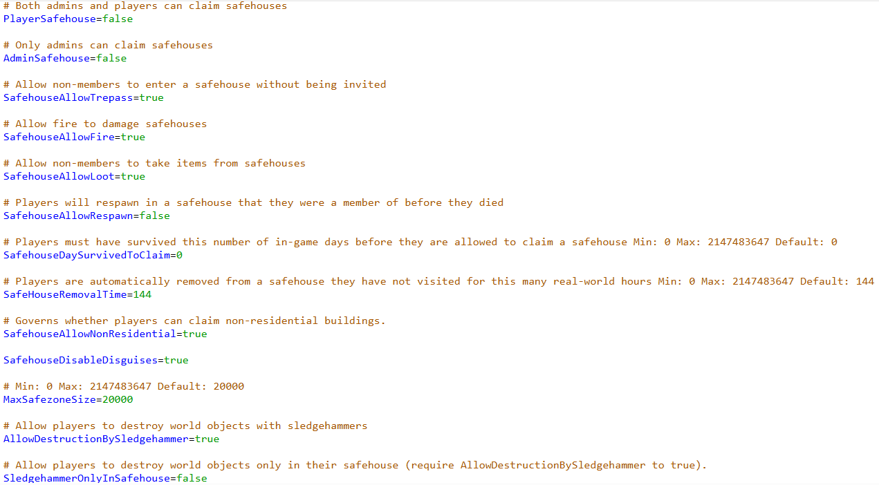 Configuring Safehouse Settings 1