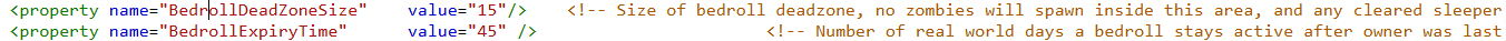 Configuring Bedroll Settings 1