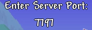 Terraria - Enter Server Port