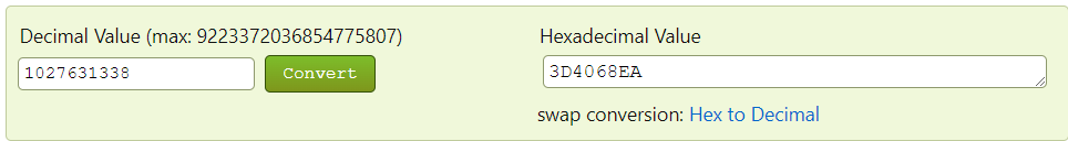 Palworld - Convert Binary to Hexadecimal