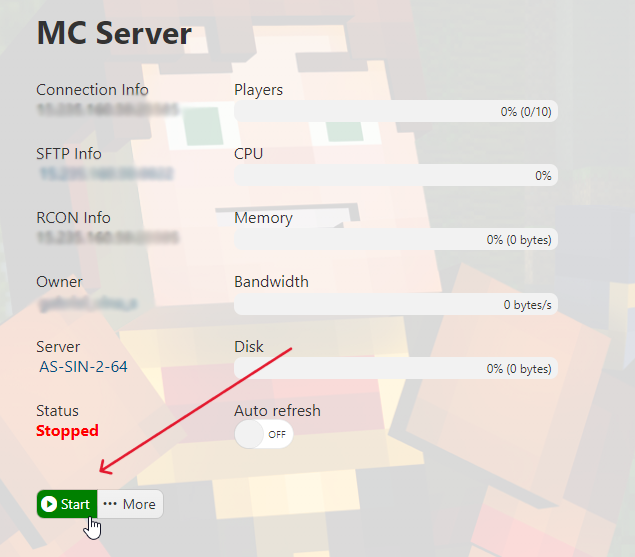 Minecraft Start Server