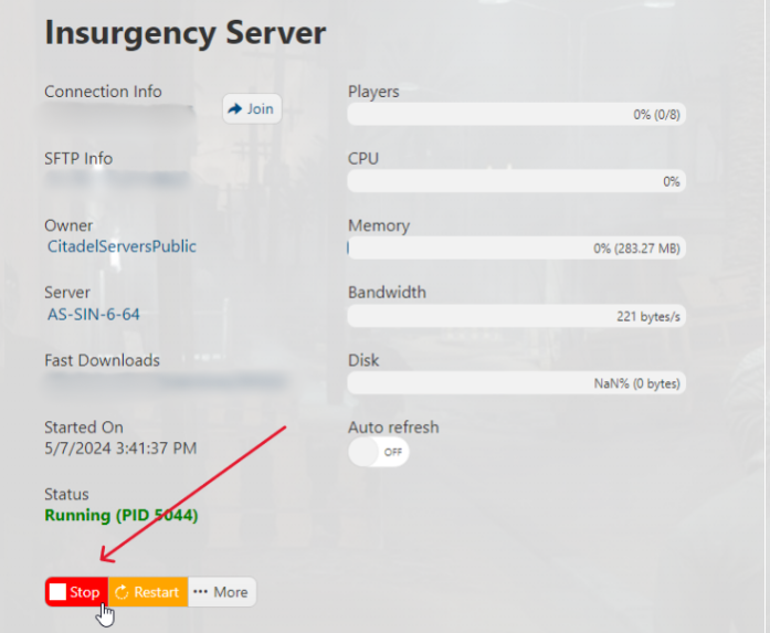 Insurgency - Stop Server