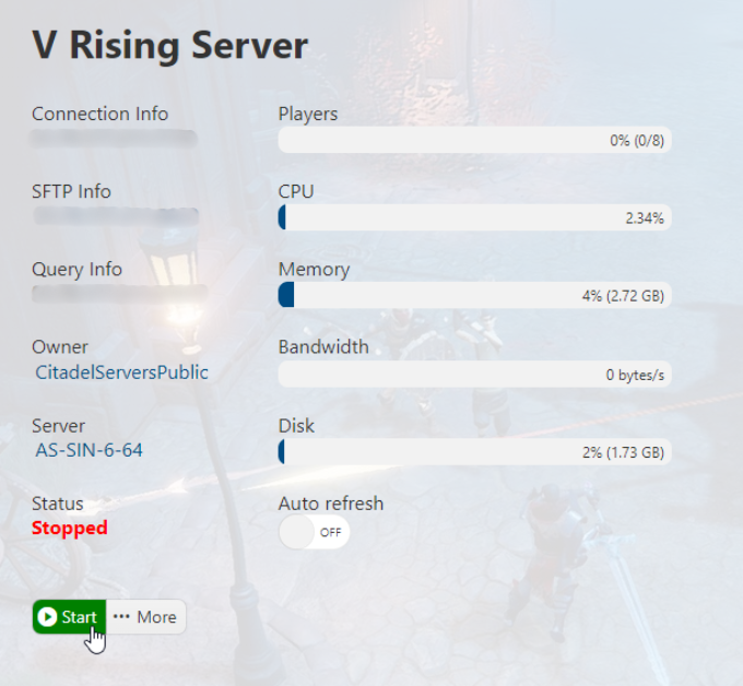 V Rising - Start Server